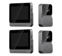 JOJIDE Sonnette Camera, Lot de 2 interphones vidéo sans Fil avec caméra et Sonnette, Vision Nocturne, écran de 4,3 Pouces