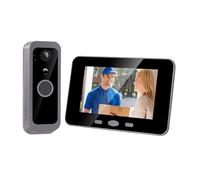 JOJIDE Sonnette Camera, Sonnette vidéo numérique sans Fil avec écran LCD de 4 Pouces, détection de Mouvement, interphone de sécurité Domestique, Sonnerie