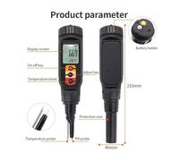 JOJIDE Testeur d'acidité numérique de pH de qualité Alimentaire, détecteur de pH/température for Sol et pâte, Stylo de Test de pH Portable for Eau, Fruits, froma, Viande(Puncture Probe)