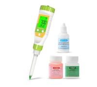 JOJIDE Testeur de pH Alimentaire intellint Professionnel, 0,00 à 14,00, testeur numérique for froma, Viande, pâte, acidité for Pain, Mise en Conserve, Eau(Gold)