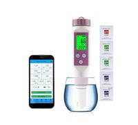 JOJIDE Testeur de pH Bluetooth 7 en 1/5 en 1, Intelligent, pH, EC, TDS, ORP, sel, SG, température, qualité de l'eau, Aquariums, hydroponie, salinité(7 in 1 PH Meter)