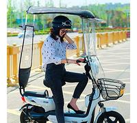 JOJMIDO Auvent de voiture électrique, parapluie de scooter, couverture universelle de pare-soleil de moto électrique, couverture imperméable de pluie de scooter de mobilité, couverture de parapluie
