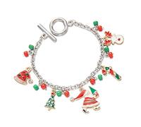 jojnsha À Breloques De Noël en Forme d'arbre Père Noël Bijoux Faits À La Main pour Femmes Vacances Accessoires Thanksgiving Cadeaux Bijoux Thanksgiving