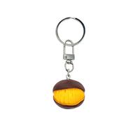 jojnsha Accessoire créatif culturel miniature en forme de châtaigne porte-clés en caoutchouc pendentifs bijoux pour sacs clés accessoires créatifs porte-clés alimentaire réaliste, Châtaigne ouvert