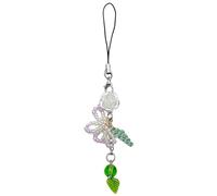 jojnsha Accessoires De Chaîne Téléphone À Fleurs Perlées Breloque Sangle Pendentif Mobile En Acrylique Et En Alliage La Mode Pour Dames La Mode Pendentif Périphériques Perlés Élégants