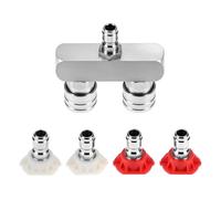 jojnsha Buse De Lavage 2 en 1 Nettoyeur À Double Pression Buses De Pulvérisation À Pression Embouts De Remplacement en Acier Inoxydable