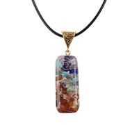 jojnsha Collier avec pendentif arc-en-ciel réglable avec cordon sept pierres pour homme et femme, énergie spirituelle, taille unique, Comme décrit, Comme décrit.