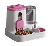 jojnsha Distributeur D'attraction Automatique 2 en 1 pour Chat Et Abreuvoir avec Bol De Nourriture Capacité 2 L Et 1 L d'eau pour Petits Animaux Compagnie Fournisseur Chat