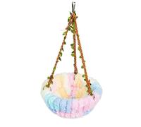 jojnsha Hamac Chaud en Peluche pour Perroquets Peluche Douce Facile À Suspendre Nid De Cage Conception Détachable Zone Repos pour l'hiver Nid Sommeil Chaud