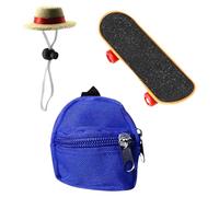 jojnsha Herpeton Lot de 3 accessoires de vêtements pour reptiles avec sac à dos réglable et petit skateboard pour photographie de reptiles