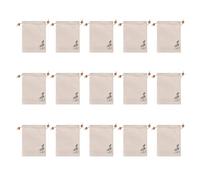 jojnsha Lot de 15 sacs en tissu avec imprimé floral naturel - Pochettes lavables à usage multiple pour la maison et le bureau - Sacs de courses réutilisables