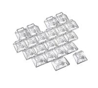 jojnsha Lot de 21 touches transparentes rétroéclairées Love Not Carveds - Hauteur originale - Disposition ergonomique pour voyage, bureau
