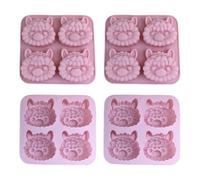 jojnsha Lot de 4 moules de cuisson en silicone antiadhésifs pour un démoulage facile et des designs créatifs Passe au lave-vaisselle