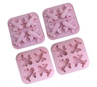 jojnsha Lot de 4 moules de cuisson en silicone antiadhésifs pour un démoulage facile et des designs créatifs Passe au lave-vaisselle