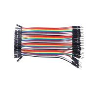 jojnsha Lot de 40 câbles M-F/M-M/F-F Jumper Breadboard Wire Colorful GPIO ruban pour
