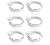 jojnsha Lot De 6 Mangeoires en Plastique Transparent pour Cage À Oiseaux pour Perruches Calopsittes Distributeur d'eau Et De Nourriture Facile À Nettoyer Accessoires pour Animaux Domestiques À