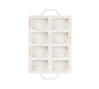 jojnsha Moule à pain anti-adhésif en silicone de qualité alimentaire à 8 cavités pour muffins, cupcakes et cheesecakes