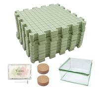 jojnsha Pad TOCKING TOCKING 9PCS Ensemble De Broches T avec 100pcs 38 Mm T Pin pour Le Fil Fil Et Projet Crochet 32x32cm Board Mousse Force Panneau