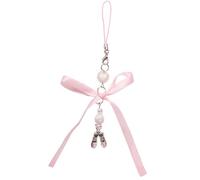 jojnsha Pendentif en forme de nœud en peluche pour téléphone avec breloque à suspendre - Chaîne de téléphone - Lanière de sac - Accessoires porte-clés