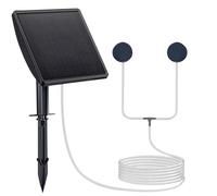 jojnsha Piquet De Pompes À Air Solaires Portables À Double Sortie pour Aquariums Oxygénation des Réservoirs Poissons Réservoirs Poissons D'aquarium Solaires Polyvalents Aération Bulles d'air