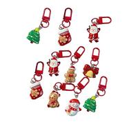 jojnsha Porte-clés De Noël Colorés En Résine Accessoires Remplissage Bas Fournitures Fête Pour Famille Et Amis Décoration Noël Dessin Animé