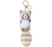 jojnsha Porte-clés en peluche à grande queue pour femme, porte-clés pour voiture, sac à dos, sac à main