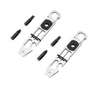 jojnsha Porte-clés multifonction en alliage, boucle multifonction, décapsuleur, clip pour camping, randonnée, décapsuleur