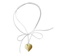 jojnsha Résine Simple Amour Collier Esthétique Mode Simple Clavicule Chaîne Femmes Filles Bijoux Bijoux Fête Anniversaire Résine Love Pendentif Collier Pour Femmes