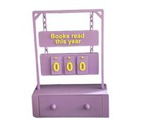 jojnsha Trackers De Livres avec Plaques Suspendues Et Tiroir De Rangement Lire Cette Année Compteur De Lecture Accessoires De Défi pour Enseignants Bibliothécaires Trackers