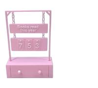 jojnsha Trackers De Livres avec Plaques Suspendues Et Tiroir De Rangement Lire Cette Année Compteur De Lecture Accessoires De Défi pour Enseignants Bibliothécaires Trackers