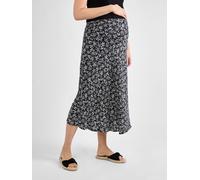 Jojo Maman Bébé JoJo Maman Bébé Black Floral Maternity Midi Skirt Black L (EU 44-46)