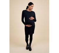 Jojo Maman Bébé JoJo Maman Bébé Black Ribbed Mini Maternity & Nursing Dress Black Large