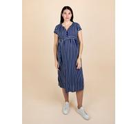 Jojo Maman Bébé JoJo Maman Bébé Blue Button Front Maternity Midi Dress Blue L (EU 44-46)