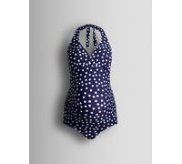 Jojo Maman Bébé JoJo Maman Bébé Blue Sleeveless Tie Halterneck Maternity Swimsuit