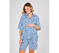Jojo Maman Bébé JoJo Maman Bébé Cream Maternity Floral Patterned Shirt Cream Small