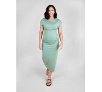 Jojo Maman Bébé JoJo Maman Bébé Green Premium Jersey Ruched Side Maternity Bodycon Midi Dress Green L (EU 44-46)