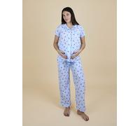 Jojo Maman Bébé JoJo Maman Bébé Light Blue Cherry Stripe Maternity & Nursing Pyjamas Set
