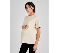 Jojo Maman Bébé JoJo Maman Bébé Oatmeal Oversized Boyfriend Maternity T-Shirt