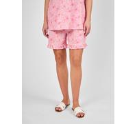 Jojo Maman Bébé JoJo Maman Bébé Pink Floral Patterned Frill Maternity Shorts Pink L (EU 44-46)