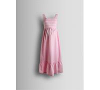 Jojo Maman Bébé JoJo Maman Bébé Pink Sleeveless Shirred Tiered Hem Midi Dress Pink L (EU 44-46)