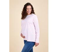 Jojo Maman Bébé JoJo Maman Bébé Pink Stripe Long Sleeve Boyfriend Maternity T-Shirt