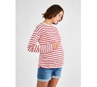 Jojo Maman Bébé JoJo Maman Bébé Red Stripe Long Sleeve Boyfriend Maternity T-Shirt