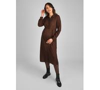 Jojo Maman Bébé JoJo Maman Bébé Rust Orange Animal Print Maternity Midi Shirt Dress Rust Orange Small