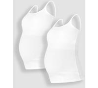 Jojo Maman Bébé JoJo Maman Bébé White 2-Pack Maternity & Nursing Vest Tops