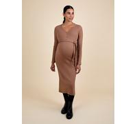 Jojo Maman Bébé Robe JoJo Maman Bébé côtelée à boutons-pression sur le devant de grossesse caramel Medium (EU 40-42)