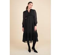 Jojo Maman Bébé Robe mi-longue JoJo Maman Bébé Plissé dentelle ourlet Noir 10