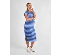Jojo Maman Bébé Robe t-shirt mi-longue JoJo Maman Bébé décontractée à manches courtes Bleu S (EU 36-38)