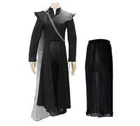 JOJO STYLE Cosplay Vêtements Game of Thrones Daenerys Targaryen Costumes Unisexe Adulte Halloween Costumes L'ensemble De 5 Pièces Comprend Tous Les Accessoires,XL