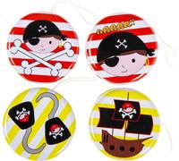 Jojo Yoyo pirate métal 5 cm, 1 parmi 4 variantes (jaune-gris, rouge-blanc rayé, différents motifs)