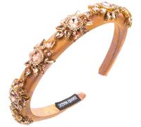 jojobasec Serre-tête élégant avec strass brodés pour femme - Style décontracté - Avec fleur en cristal